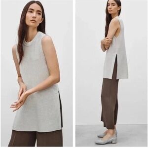 Aritzia Wilfred Palmier Rib Knit Sleeveless Sweater